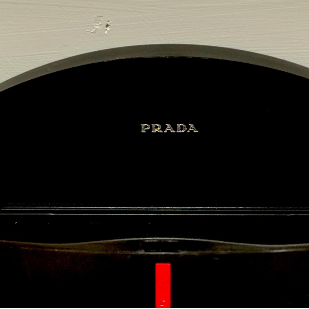 Prada Black Sunglass Case with Red Accent - Picture 6 of 6